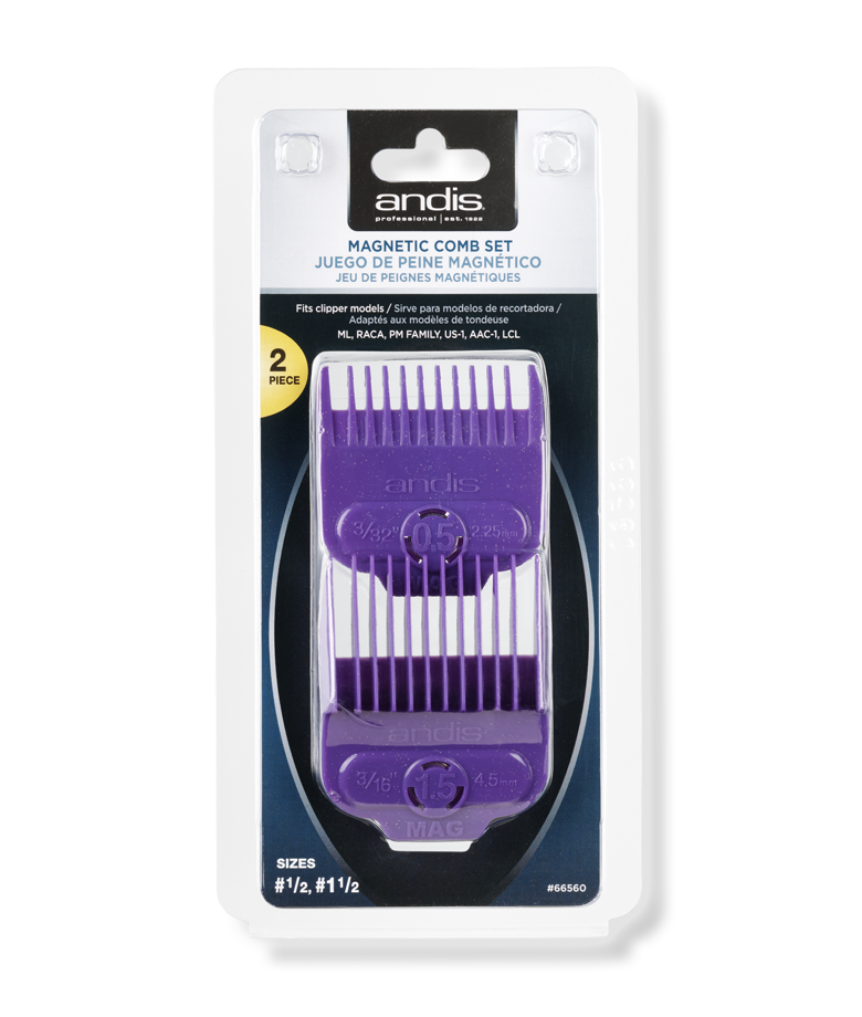 Andis Single Magnetic Extension Comb Dual Pack 2.25m-4.5mm