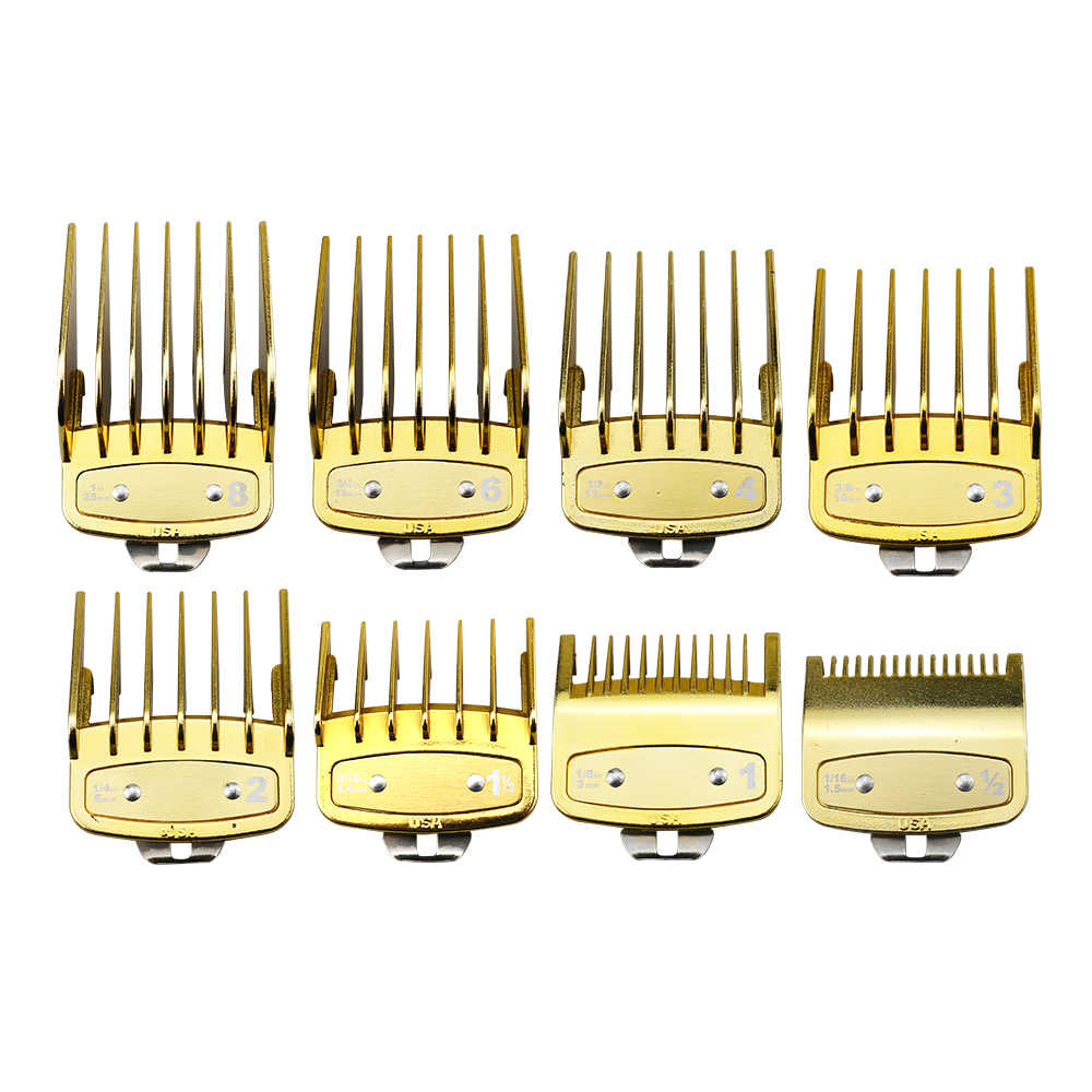 Golden extension combs for Wahl hair clippers - 8 sizes