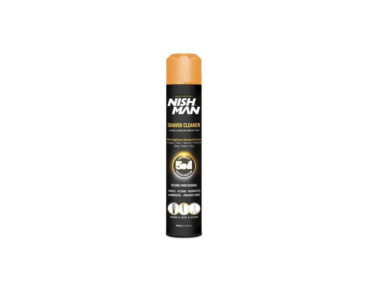 Nish Man Shaver Cleaner 5v1 sprej 400 ml