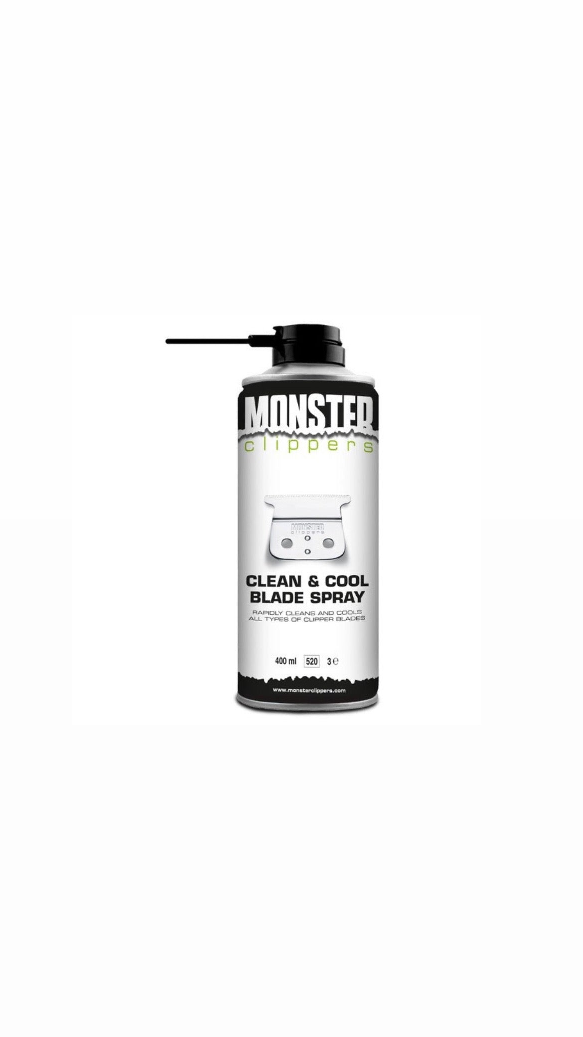 MONSTER CLIPPERS - DEVICE DISINFECTANT CLEAN &amp; COOL BLADE SPRAY - 400 ML 