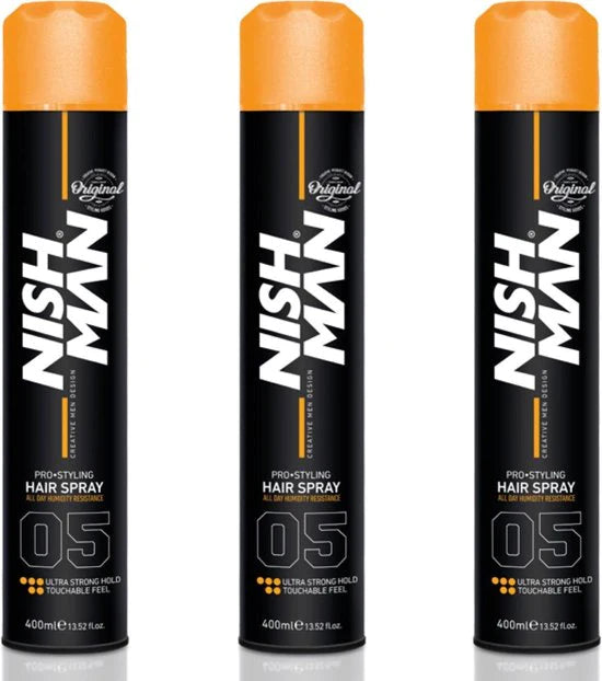 Nish Man Hair Spray 400ml Ultra Strong