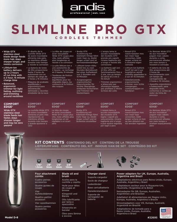 Andis SlimLine Pro Li GTX T-wide kontúrvágó